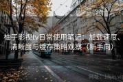 柚子影视tv日常使用笔记：加载速度、清晰度与缓存策略观察（新手向）