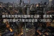 蜂鸟影院官网完整体验记录：资源失效时的替代方案体验记录（对比后）
