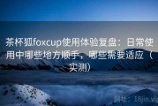 茶杯狐foxcup使用体验复盘：日常使用中哪些地方顺手，哪些需要适应（实测）