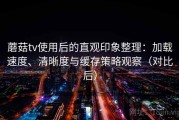 蘑菇tv使用后的直观印象整理：加载速度、清晰度与缓存策略观察（对比后）