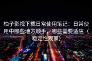 柚子影视下载日常使用笔记：日常使用中哪些地方顺手，哪些需要适应（稳定性观察）