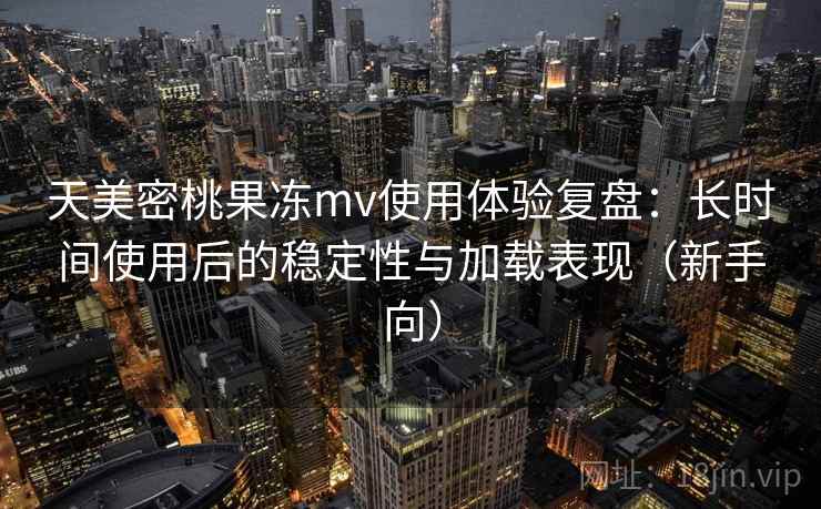 天美密桃果冻mv使用体验复盘：长时间使用后的稳定性与加载表现（新手向）