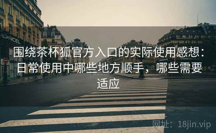 围绕茶杯狐官方入口的实际使用感想：日常使用中哪些地方顺手，哪些需要适应